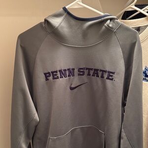Nike Dri-Fit Gray Penn State Sweatshirt Hoodie NWOT